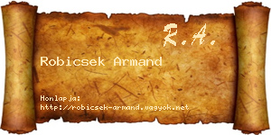 Robicsek Armand névjegykártya